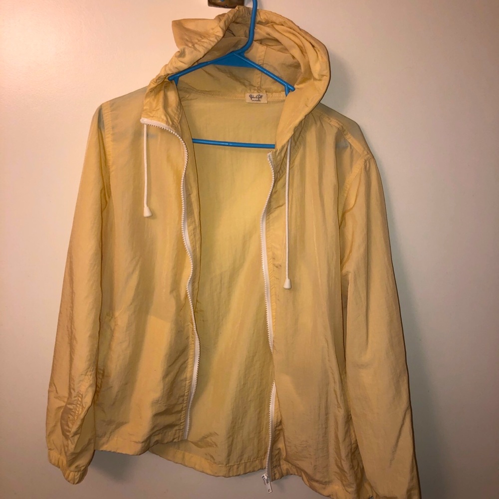 Pacsun yellow windbreaker with hood!
